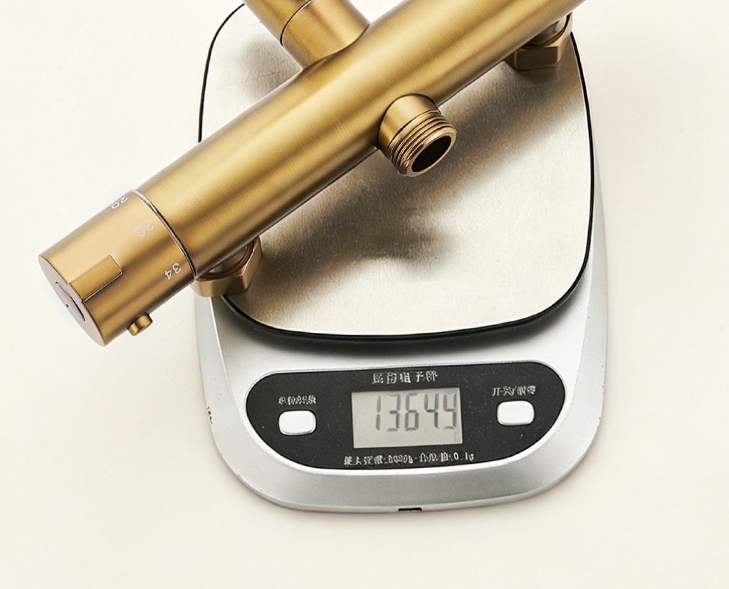 Brushed Gold Thermostatic Shower Set detail image