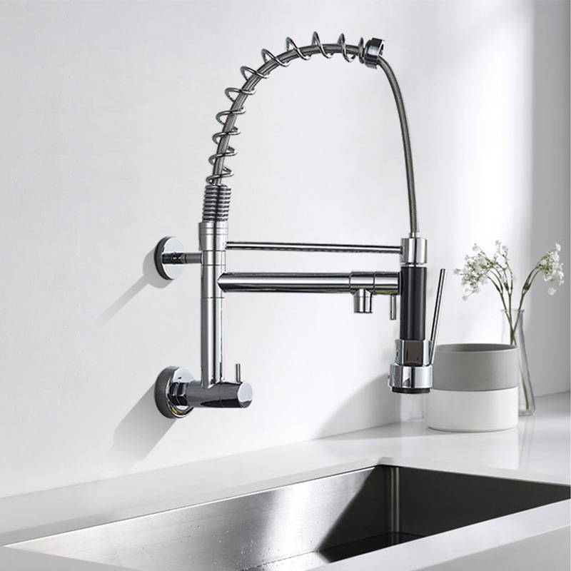Wall-Mounted Spring Kitchen Tap