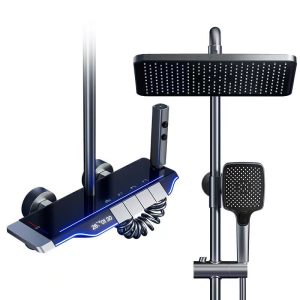 Future Series Black LED Shower Set
